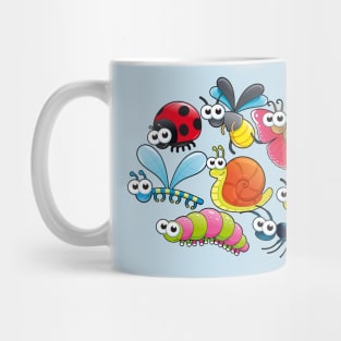 Insects Coloured Cartoon Mug